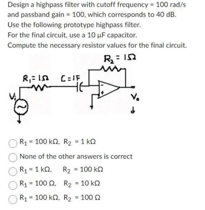 High-pass filter cutoff frequency