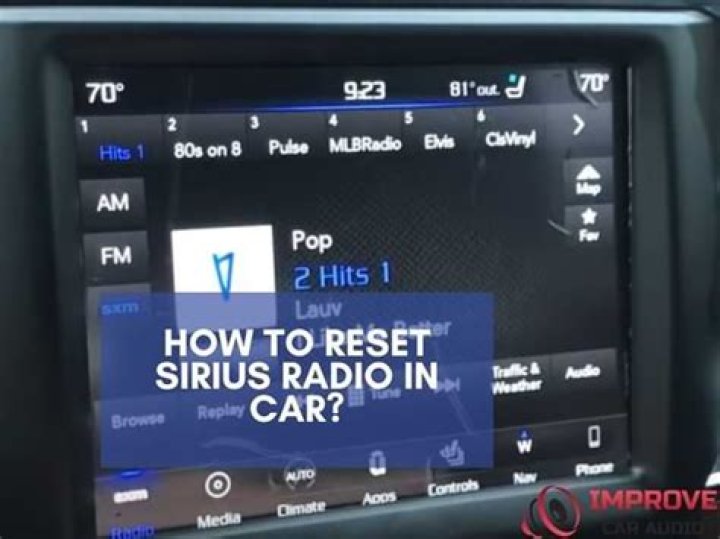 How to reset sirius radio in car