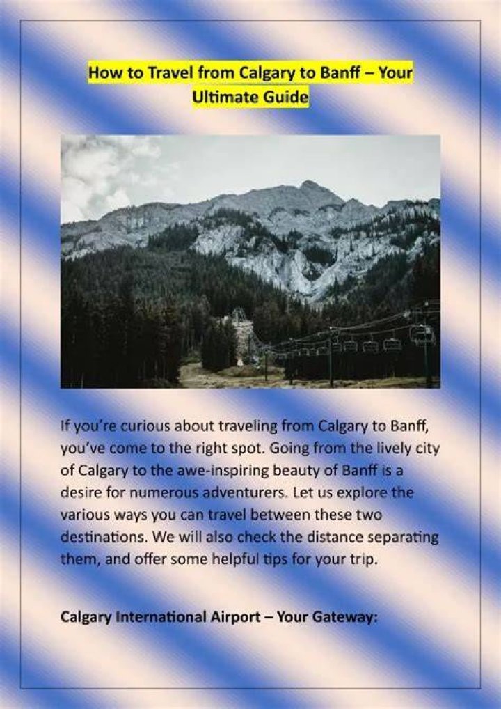 How to travel from calgary to banff