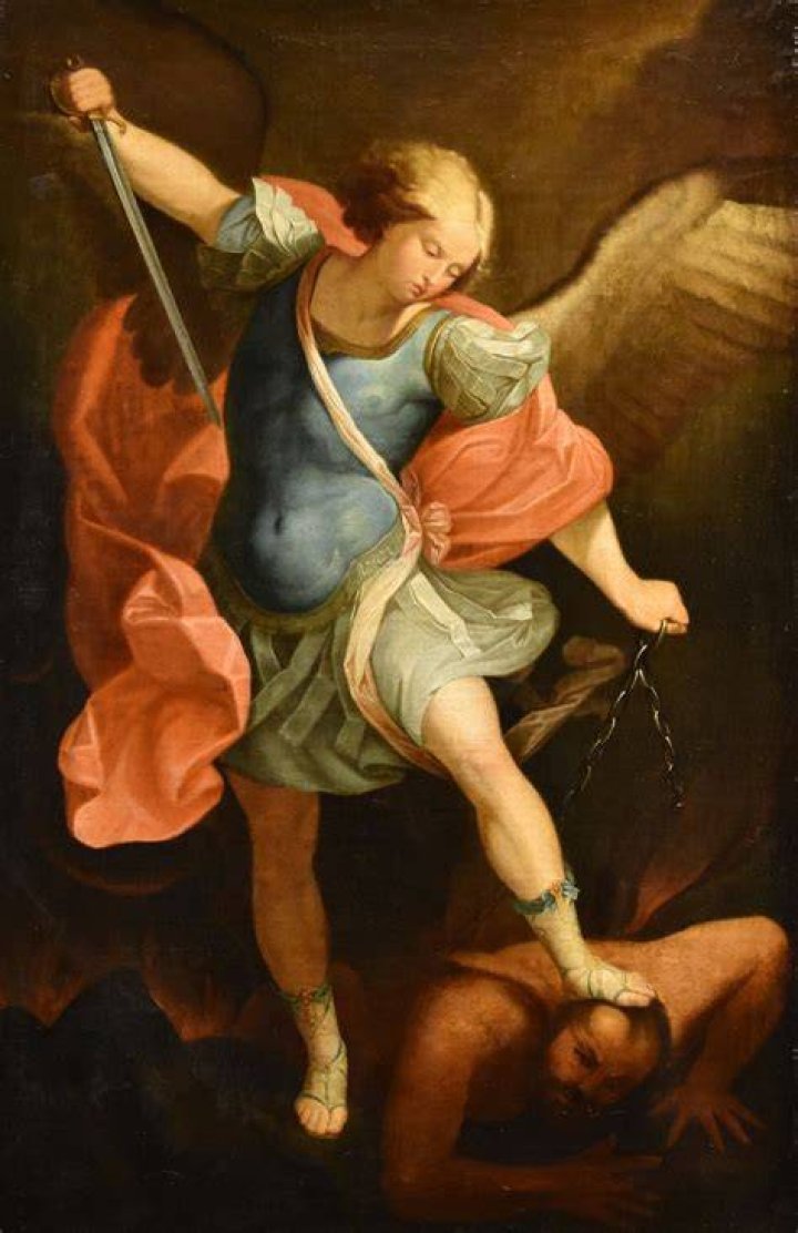 Image of St Michael inside the shrine built to remember his apparition at San Michelle. | Photo by Andrea Palatnik. Image of St Michael inside the shrine built to remember his apparition at San Michelle. | Photo by Andrea Palatnik.