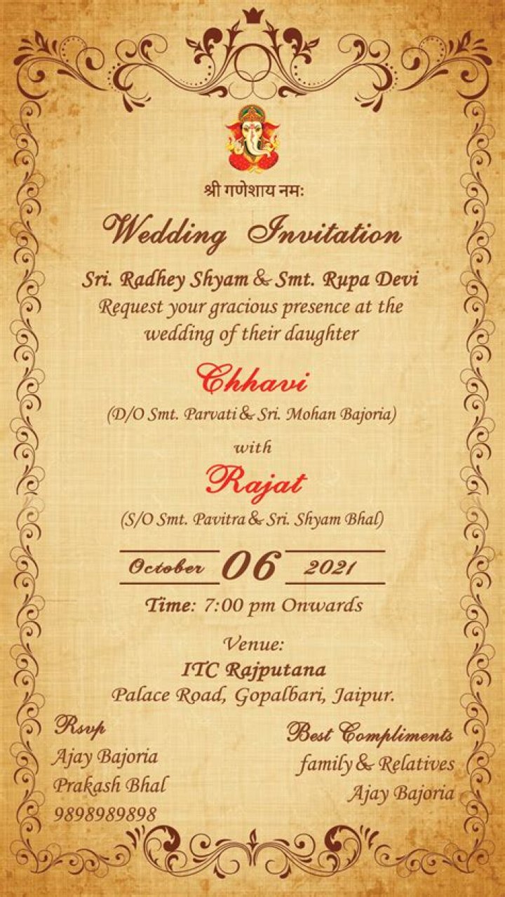Indian Wedding Invitation Card Format In English 32 Creative Wedding