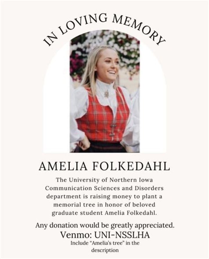 Iowa Amelia Folkedahl Obituary And Death Cause Linked To Accident