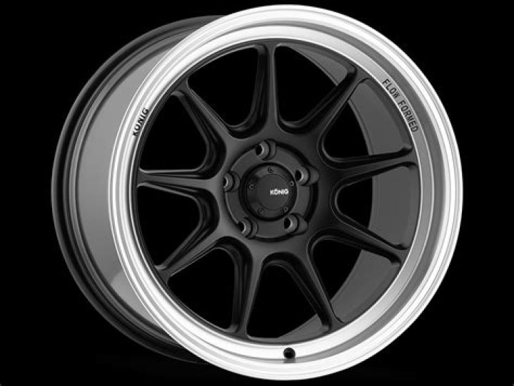 Konig ® Countergram Wheels & Rims Matte Black or Hyper Chrome FREE