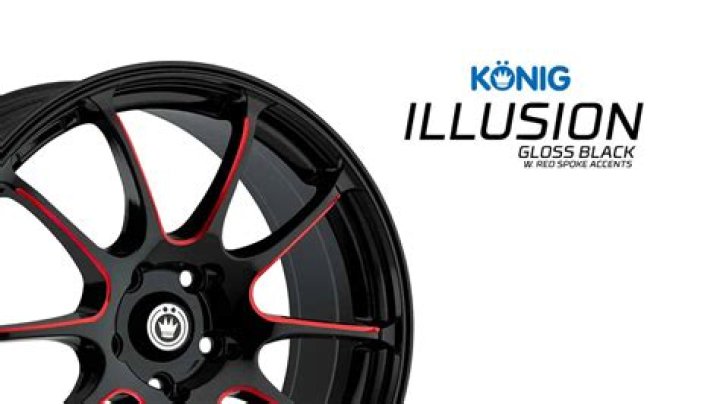 Konig Wheels IL77511405 Konig Illusion Gloss Black Wheels with Machined