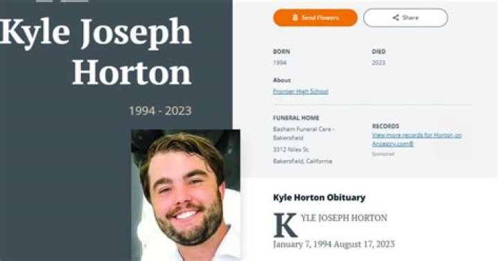 Kyle Horton Obituary He Died in Multi Vehicle Collision