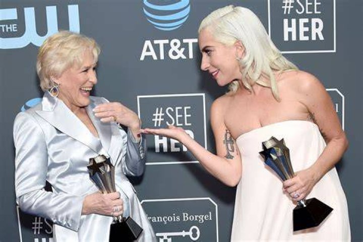 lady gaga and glenn close tied for a critics' choice award in which category?