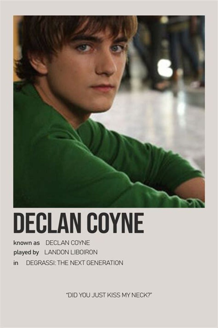Landon Liboiron as Declan Coyne (Degrassi) Degrassi, Landon liboiron
