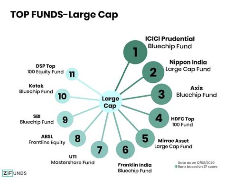 Largecap mutual funds and ETFs with the best returns over three years
