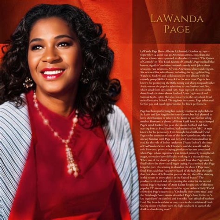 LaWanda Page (19202002) had been a performer since her teens