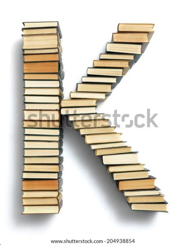 Letter K Formed Page Ends Closed Stock Photo 204938854 Shutterstock