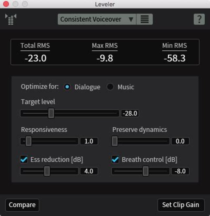 Leveler module interface