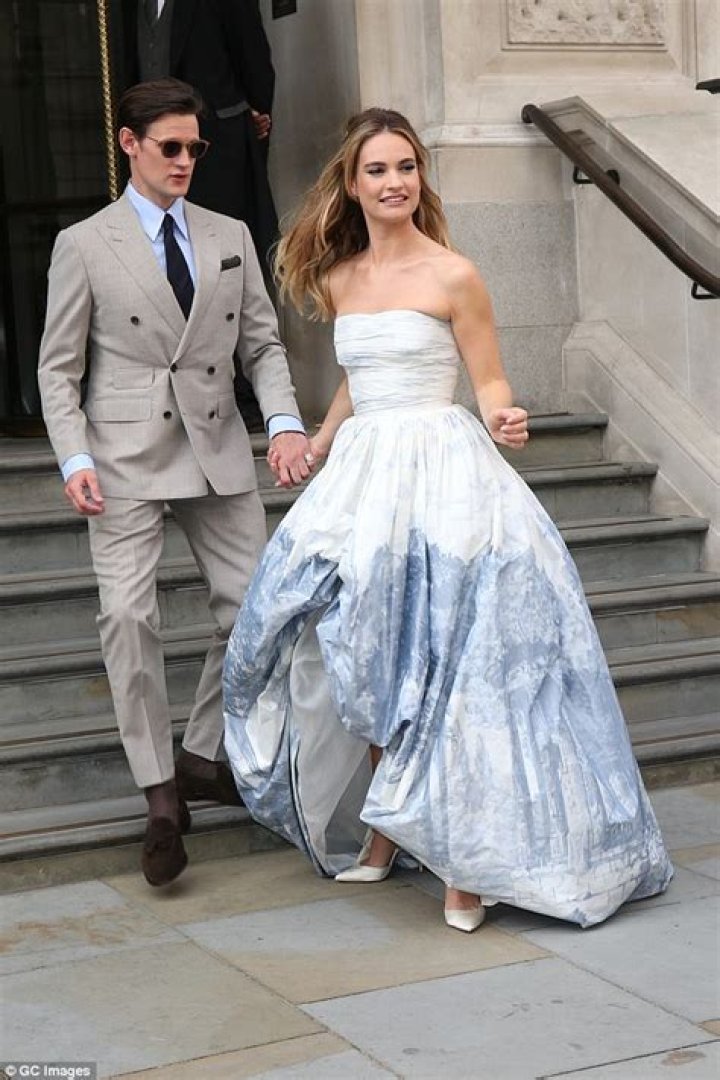 Lily James with boyfriend out in New York City 19 GotCeleb