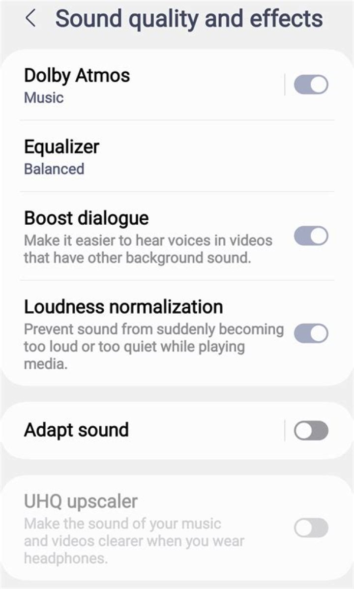 Loudness calculation settings: Hold