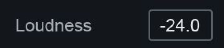 Loudness target value readout
