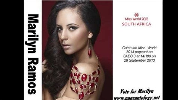 Marilyn Ramos Miss World South Africa YouTube