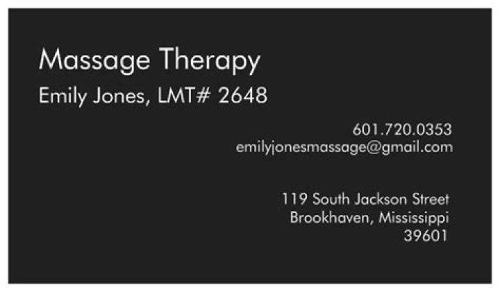 Massage Therapy Brookhaven MS 39602