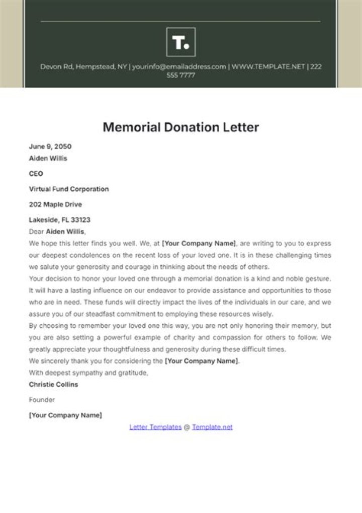 Memorial Donations, Gscfour