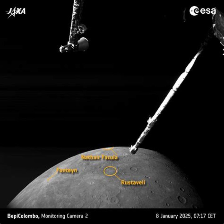Mercury photograph taken by BepiColombo.