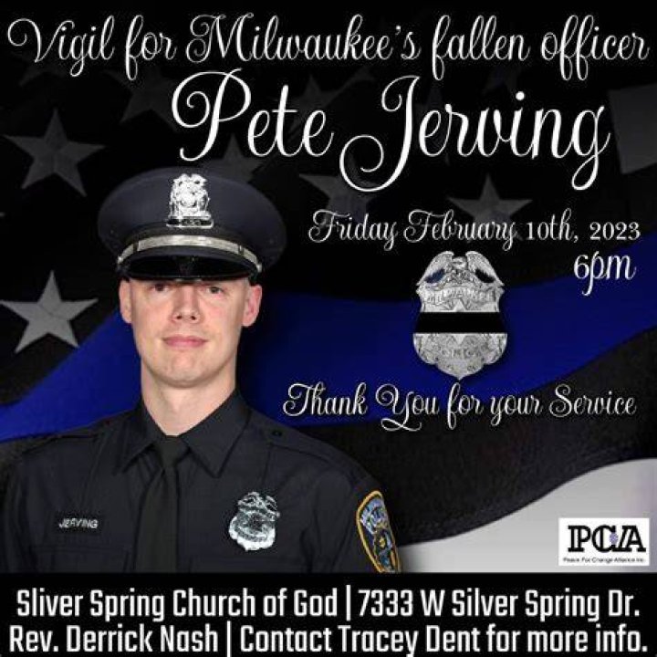 Milwaukee police officer Peter Jerving killed trying to arrest robbery