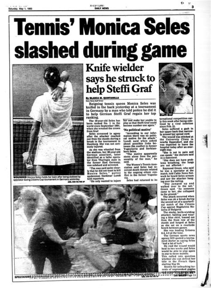 Monica Seles 30 years on witnesses recall attack WATCH