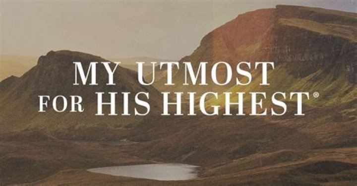 My Utmost for His Highest - Holy Week