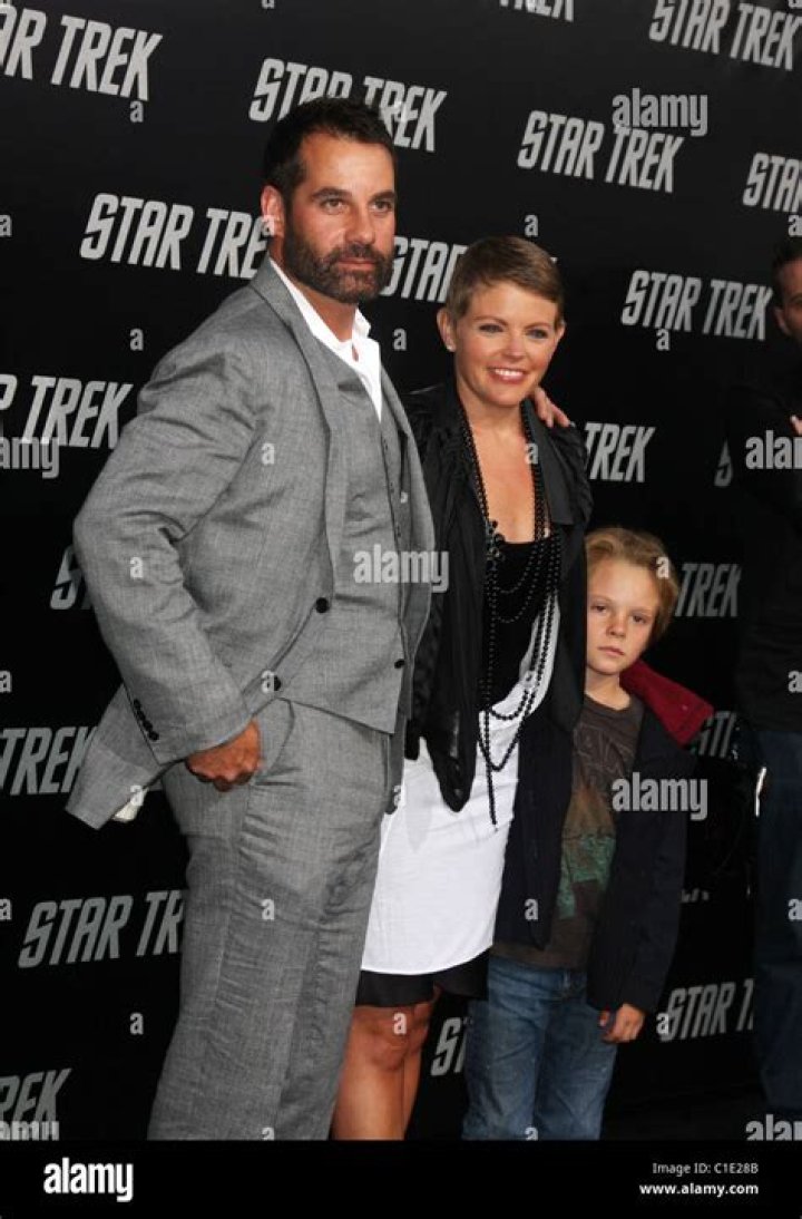 Natalie maines and their son los angeles premiere of hires stock