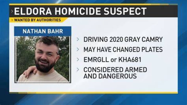 Nathan Cole Bahr Eldora, Iowa, Homicide Suspect Named