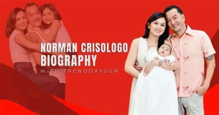 Norman Crisologo Age, Wikipedia, Work Net worth, Wife Wives, Family
