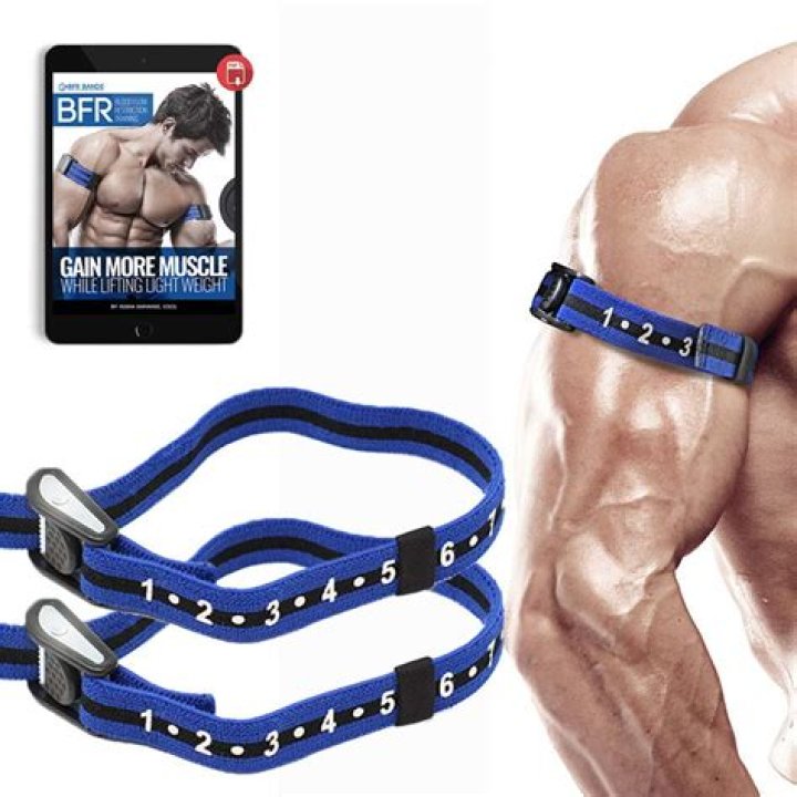 occlusion training bands by bfr bands pro slim model, 2 pack, blood flow bands -