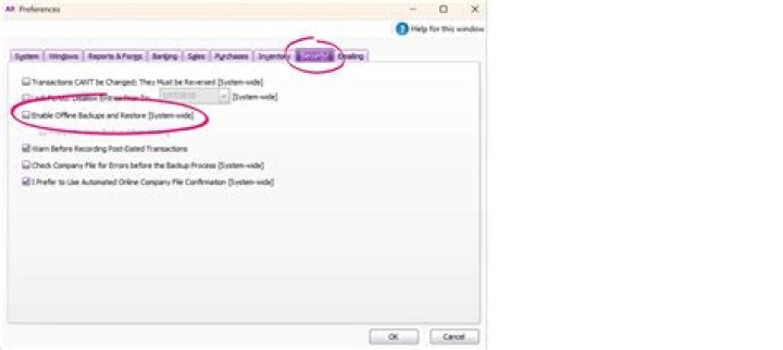 offline choose method window
