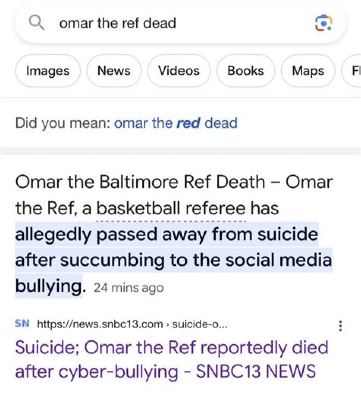 Omar The Basketball Referee Death Rumor, Alleging That He Succumbed To
