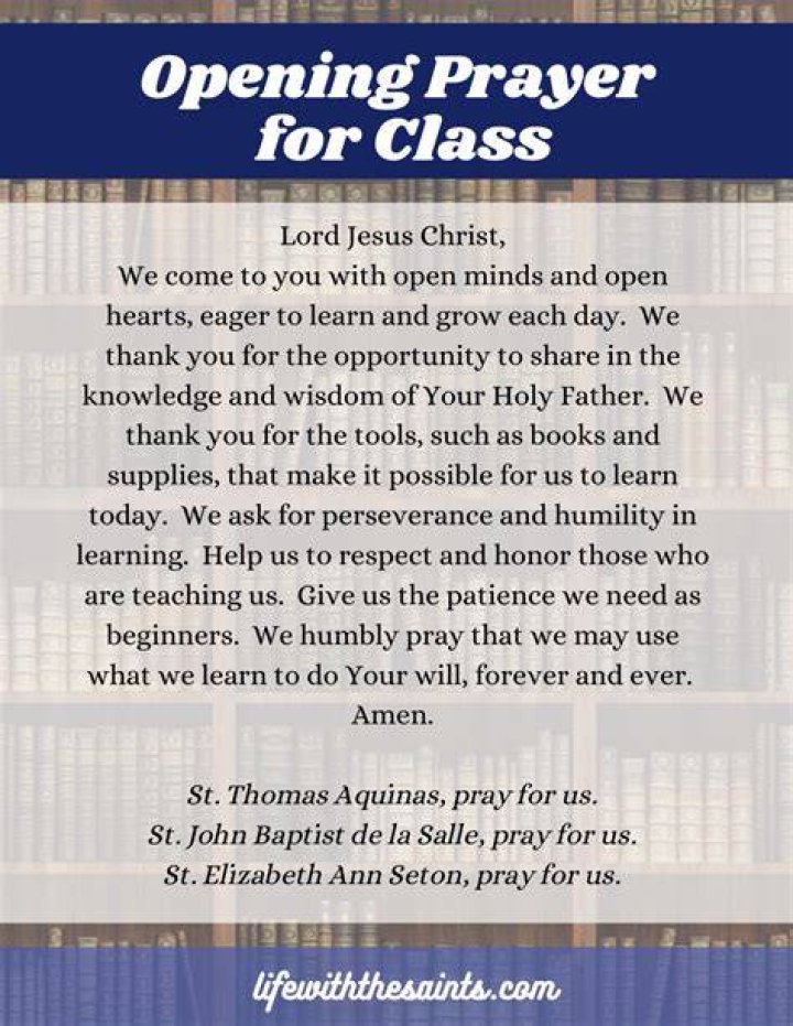 Opening Prayer For School Assembly