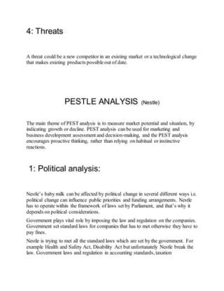 PESTLE and SWOT Analyses