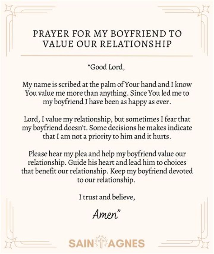 Prayer For My Boyfriend To Love Me