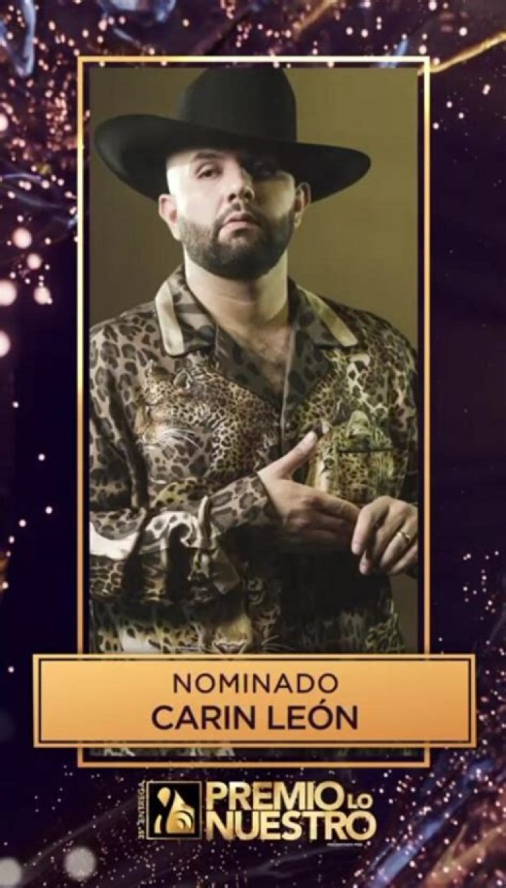 Premio Lo Nuestro 2023 Carin Le&oacute;n est&aacute; nominado en la categor&iacute;a Canci&oacute;n Del A&ntilde;o Premio Lo