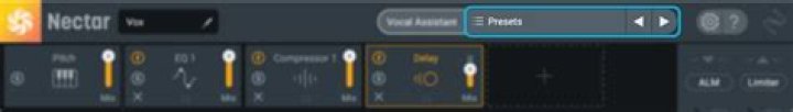 Presets button highlighted
