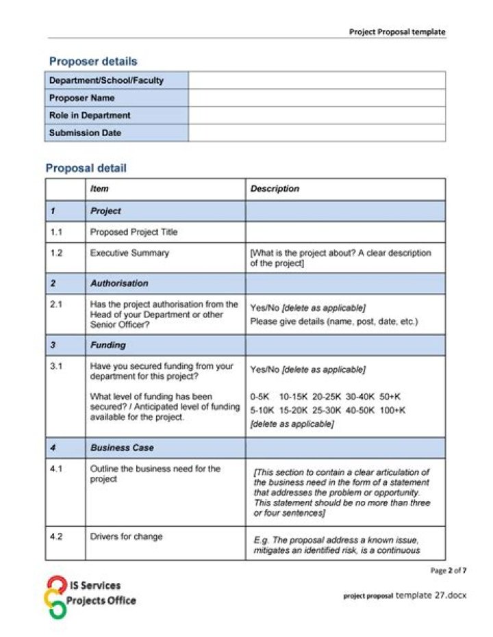 Project Proposal Template Free Download For Word Pdf Sample Templates