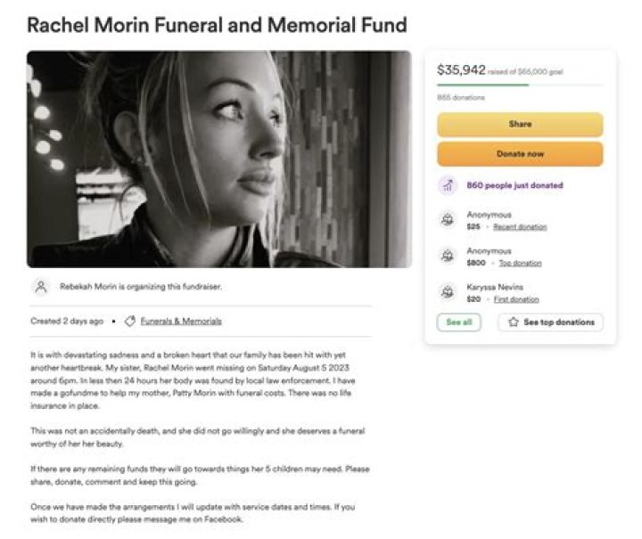 Rachel Morin was killed one week after baby niece died
