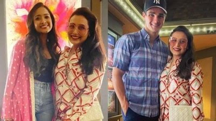 Rani Mukerji watches husband Aditya Chopra's DDLJ Broadway show; poses