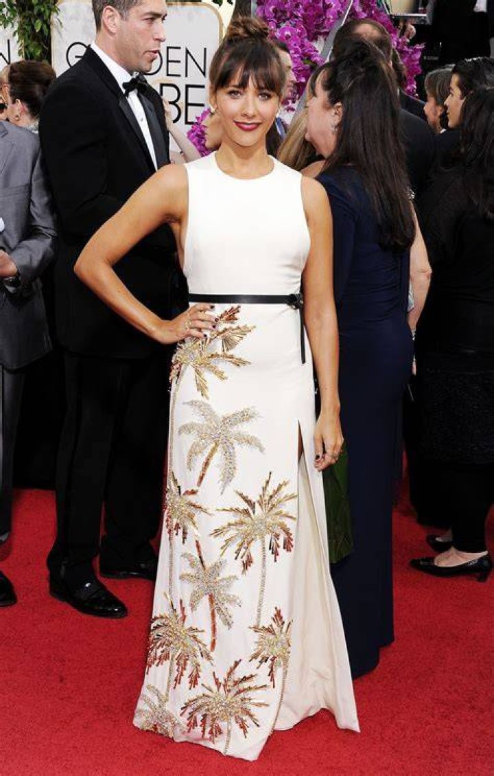 Rashida Jones Wears Fausto Puglisi 71st Annual Golden Globe Awards