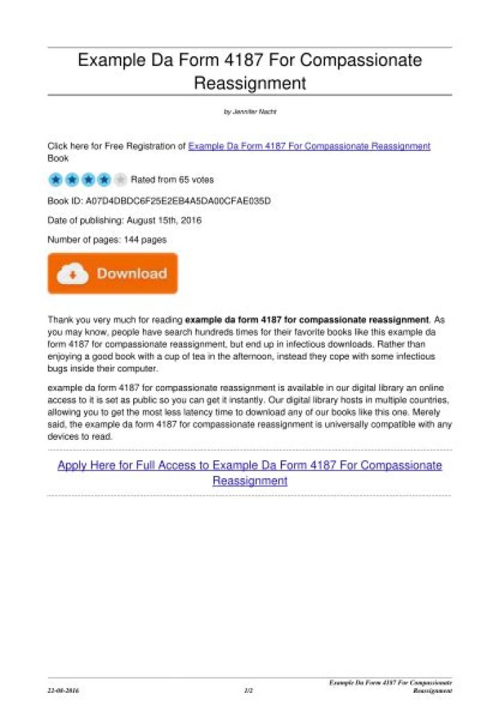 Reassignment Example