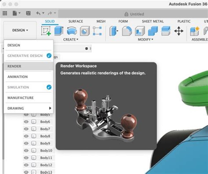 Render Menu