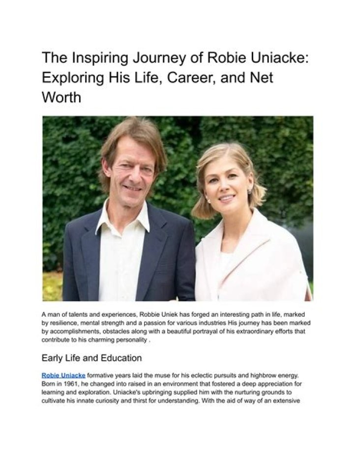Robie Uniacke Bio, Age, Career & Facts About Rosamund Pike's Husband