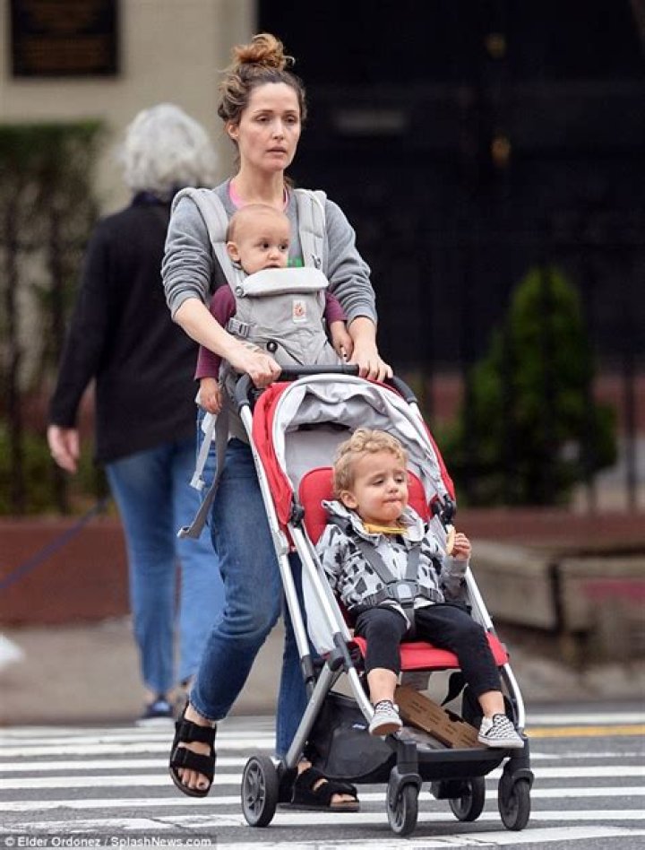 Rose Byrne has her hands full with her two young sons Rocco and Rafa on