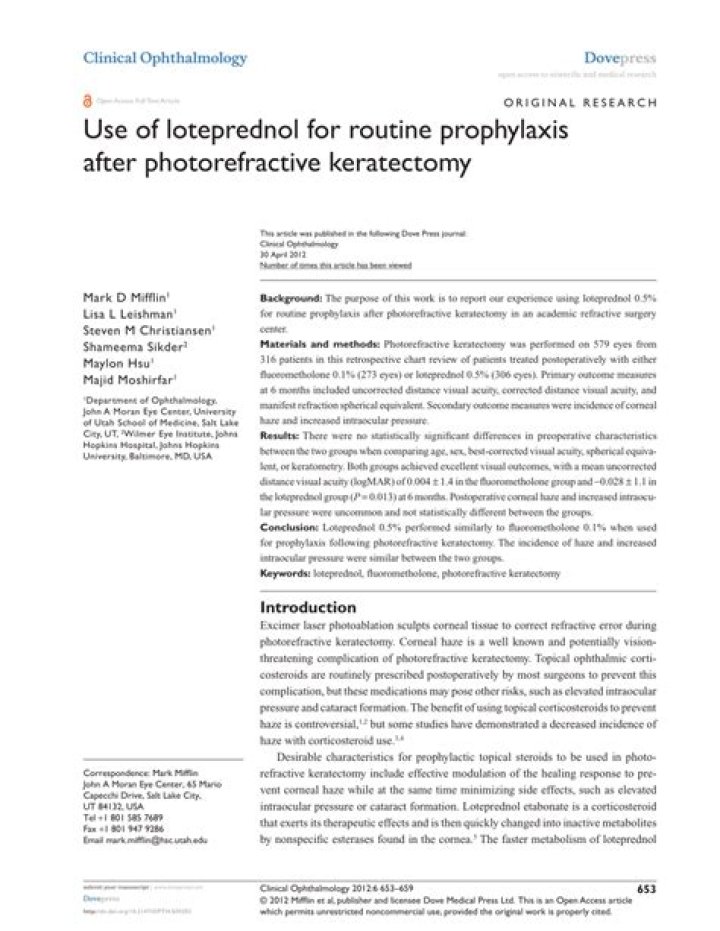 Routine Prophylaxis
