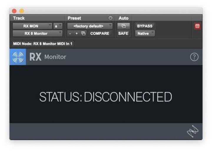 RX Monitor Disconnected