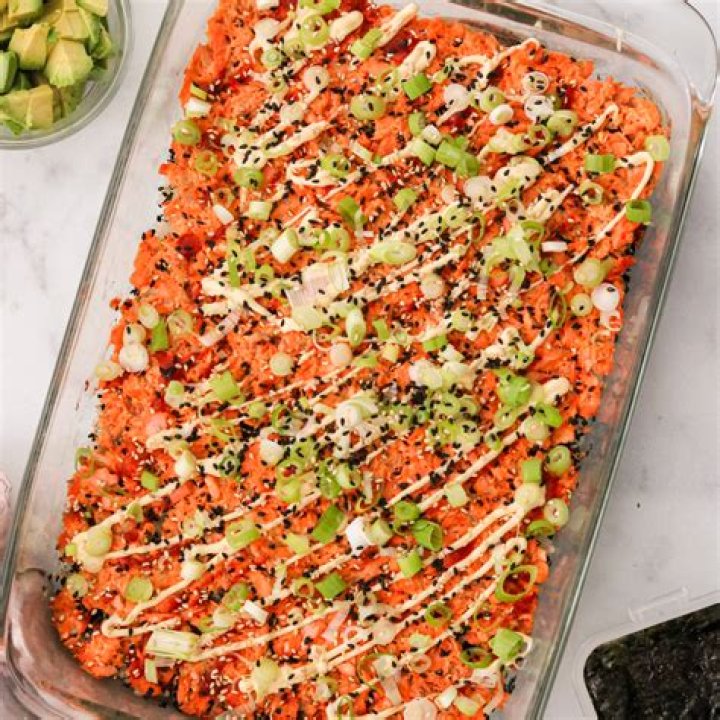 Salmon Sushi Bake Recipe // Easy Entertaining Meals Ann Le Do