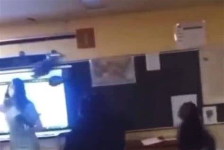 Shocking video shows student and teacher fighting over phone in Rocky