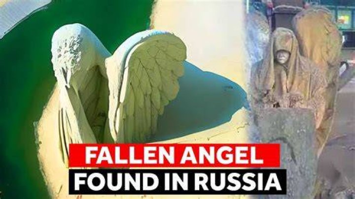 Siberian fallen angel statue r/ThatsInsane