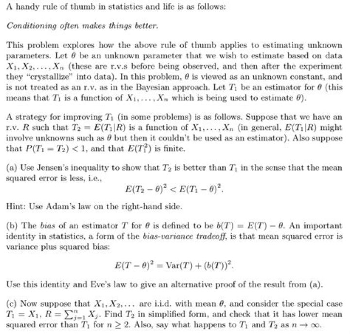 Solved A handy rule of thumb in statistics and life is as